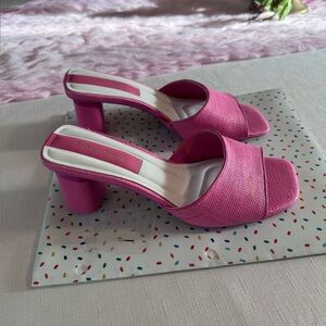 Franco Sarto Vibrant Pink Block Heels